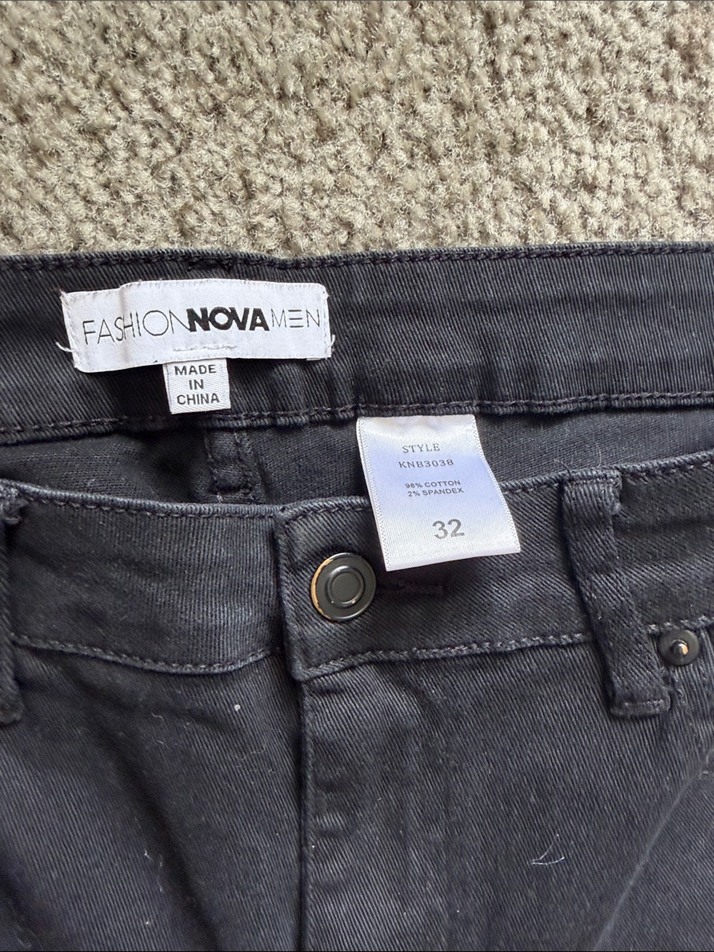 Fashion Nova Men's Black Skinny Ripped Jeans - Picture 2 of 3